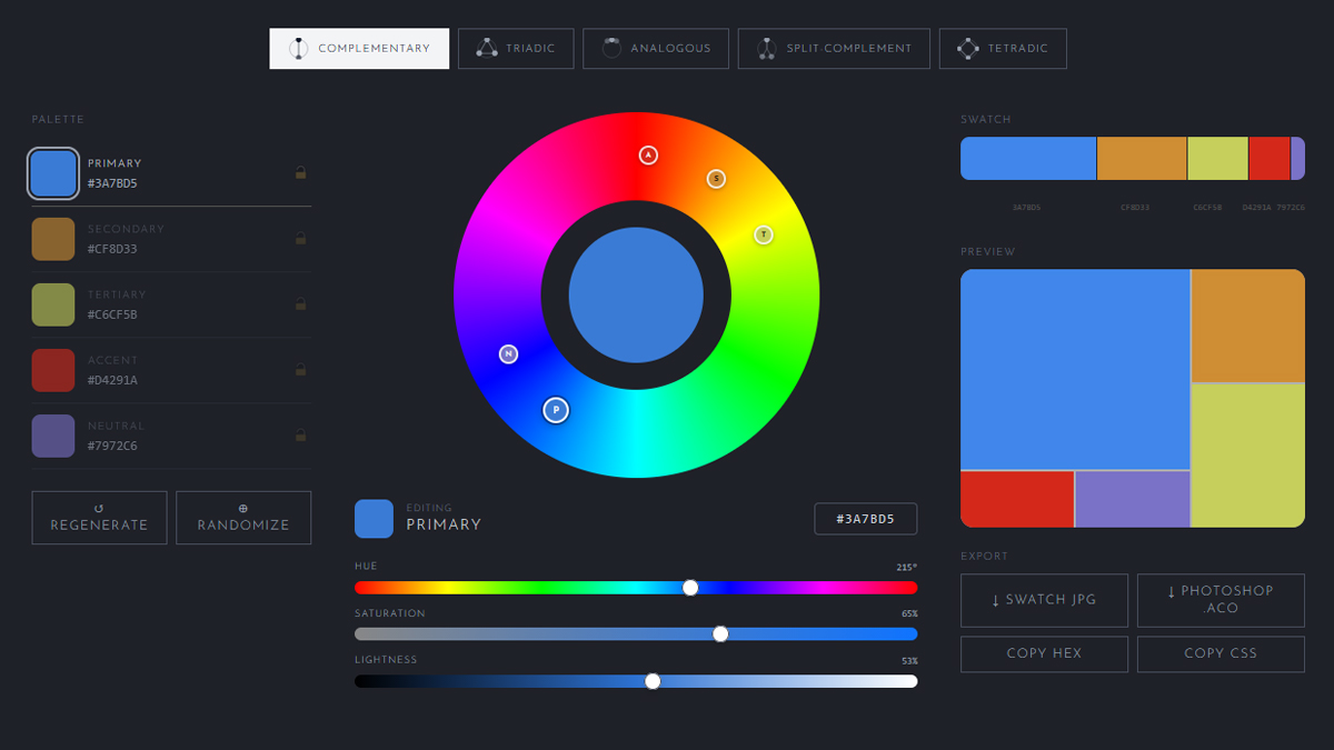 Color Scheme Builder preview